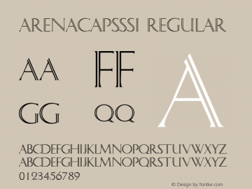 ArenaCapsSSi Regular Macromedia Fontographer 4.1 7/25/95图片样张