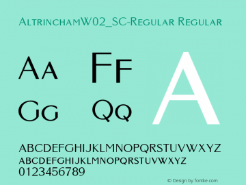 Altrincham W02_SC Regular Version 1.1 Font Sample