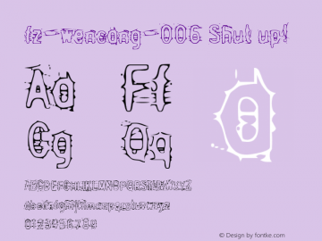 fz-wencang-006 1999; 1.0, Made with ScanFont Font Sample