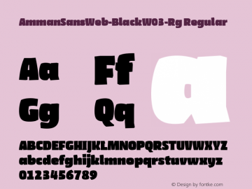 AmmanSansWeb-Black W03 Regular Version 7.504 Font Sample