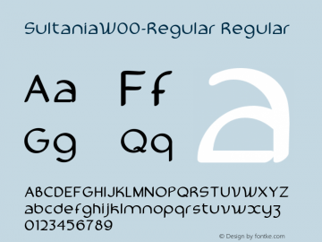 Sultania W00 Regular Version 1.00 Font Sample