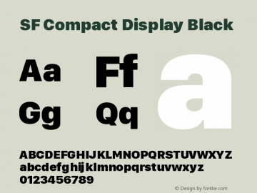 SF Compact Display Black Version 1.00 May 6, 2016, initial release Font Sample