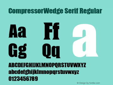 CompressorWedge Serif W00 Rg Version 4.10图片样张