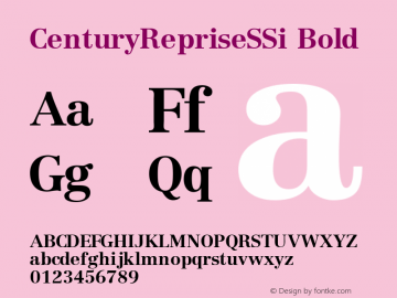 CenturyRepriseSSi Bold Macromedia Fontographer 4.1 8/1/95图片样张