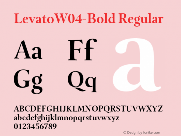 Levato W04 Bold Version 1.00图片样张