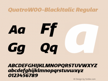 Quatro W00 Black Italic Version 1.30图片样张