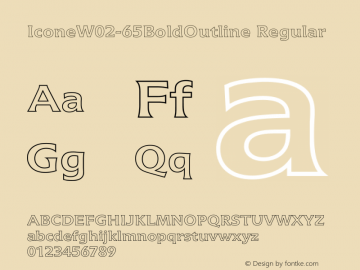 Icone W02 65 Bold Outline Version 1.01 Font Sample