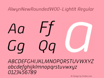 Alwyn New Rounded W00 Light It Version 1.00图片样张