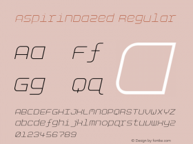 AspirinDazed W00 Regular Version 4.10 Font Sample