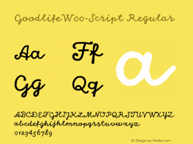 Goodlife W00 Script Version 1.10 Font Sample