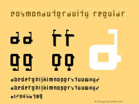 CosmonautGravity W00 Regular Version 4.10 Font Sample