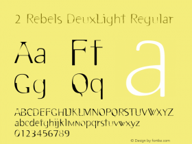 2 Rebels DeuxLight W00 Regular Version 4.10 Font Sample