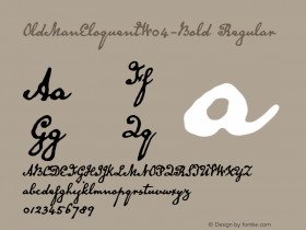 Old Man Eloquent W04 Bold Version 1.00 Font Sample