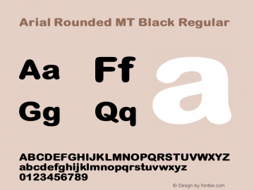 Arial Rounded MT Black Version 1.51 February 16, 2017 Font Sample