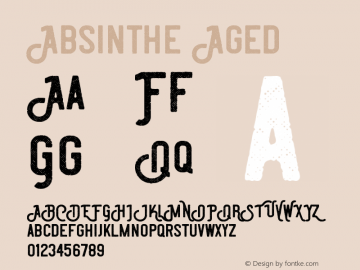 Absinthe Aged Version 1.00;September 14, 2017;FontCreator 11.0.0.2407 64-bit Font Sample