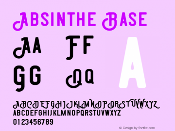 Absinthe Base Version 1.00;September 14, 2017;FontCreator 11.0.0.2407 64-bit Font Sample