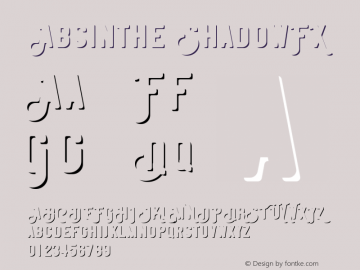 Absinthe ShadowFX Version 1.00;September 14, 2017;FontCreator 11.0.0.2407 64-bit图片样张