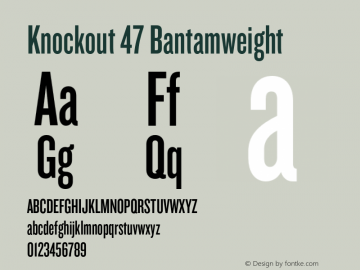 Knockout-47Bantamweight Version 1.201 Font Sample