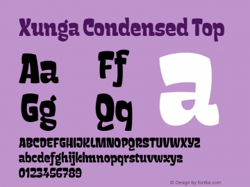 Xunga Condensed Top Version 1.000;PS 001.000;hotconv 1.0.88;makeotf.lib2.5.64775 Font Sample