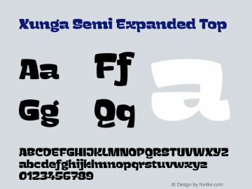 Xunga Semi Expanded Top Version 1.000;PS 001.000;hotconv 1.0.88;makeotf.lib2.5.64775图片样张