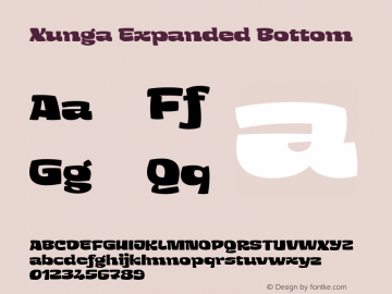 Xunga Expanded Bottom Version 1.000;PS 001.000;hotconv 1.0.88;makeotf.lib2.5.64775图片样张