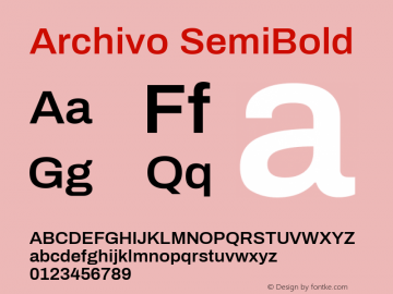 Archivo SemiBold Version 1.002图片样张