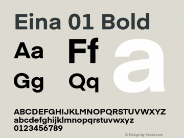 Eina01-Bold Version 1.000图片样张