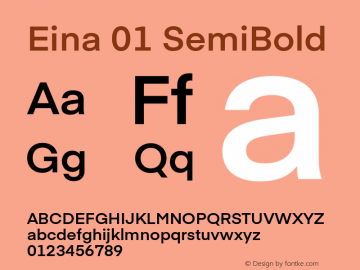 Eina01-SemiBold Version 1.000 Font Sample