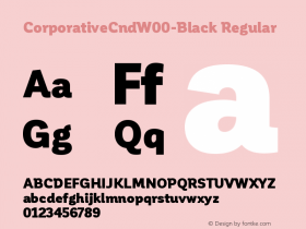 Corporative Cnd W00 Black Version 1.00 Font Sample