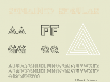 Remained Version 1.000 Font Sample