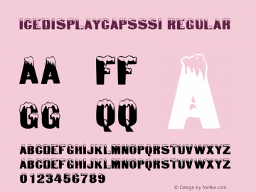 IceDisplayCapsSSi Regular Macromedia Fontographer 4.1 8/3/95 Font Sample