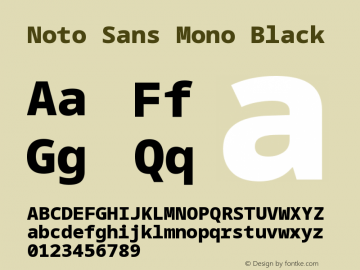 Noto Sans Mono Black Version 2.000;GOOG;noto-source:20170915:90ef993387c0 Font Sample