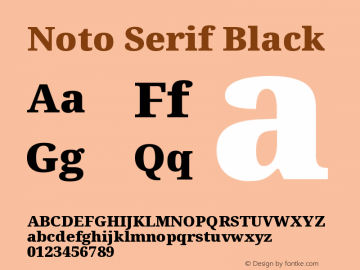 Noto Serif Black Version 2.000;GOOG;noto-source:20170915:90ef993387c0图片样张