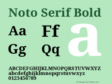 Noto Serif Bold Version 2.000;GOOG;noto-source:20170915:90ef993387c0 Font Sample