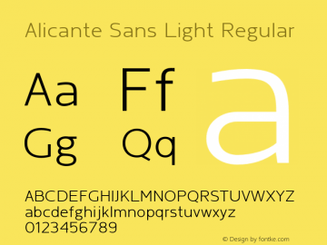 AlicanteSans-Light Version 1.00图片样张