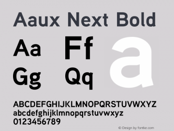 AauxNext-Bold Version 1.000 2008 initial release Font Sample