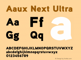 AauxNext-Ultra Version 1.000 2008 initial release Font Sample