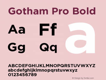 GothamPro-Bold Version 1.001图片样张