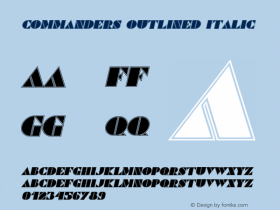 Commanders Outlined Italic Version 1.000图片样张