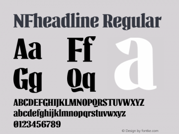 NFheadline Version 001 Font Sample