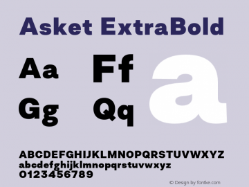 Asket-ExtraBold 001.000 Font Sample