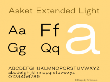 AsketExtended-Light 001.000 Font Sample