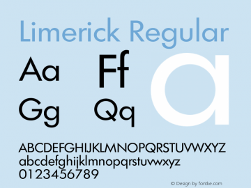 Limerick-Regular 001.001 Font Sample