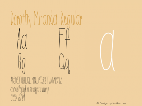 Dorothy Miranda Version 1.001;Fontself Maker 1.1.0图片样张