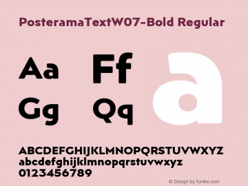 Posterama Text W07 Bold Version 1.00图片样张