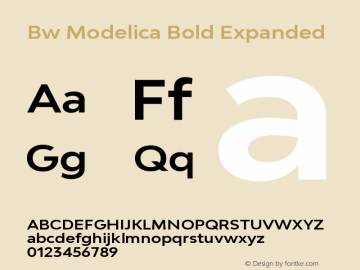 Bw Modelica Bold Expanded Version 2.000;PS 002.000;hotconv 1.0.88;makeotf.lib2.5.64775 Font Sample