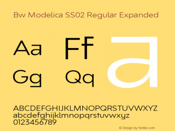 Bw Modelica SS02 Regular Expanded Version 2.000;PS 002.000;hotconv 1.0.88;makeotf.lib2.5.64775图片样张