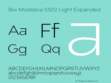 Bw Modelica SS02 Light Expanded Version 2.000;PS 002.000;hotconv 1.0.88;makeotf.lib2.5.64775图片样张