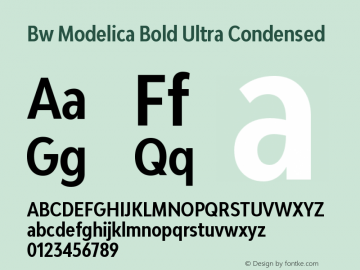 Bw Modelica Bold Ultra Condensed Version 2.000;PS 002.000;hotconv 1.0.88;makeotf.lib2.5.64775图片样张