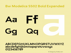 Bw Modelica SS02 Bold Expanded Version 2.000;PS 002.000;hotconv 1.0.88;makeotf.lib2.5.64775图片样张